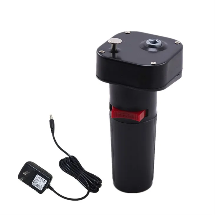 Motor de espeto giratório alimentado por bateria com adaptador