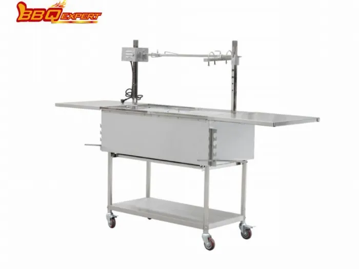 Churrasqueira Rotisserie Pesada Multi-função Grelhador de Aço Inoxidável Externo ou Interno com Espeto Rotisserie
